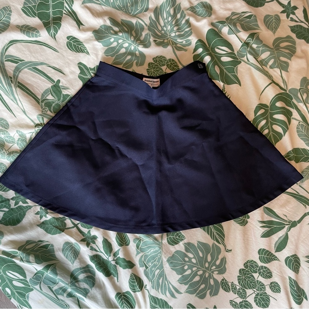 NWOT tags American Apparel Navy Blue High-Waisted Preppy Skirt